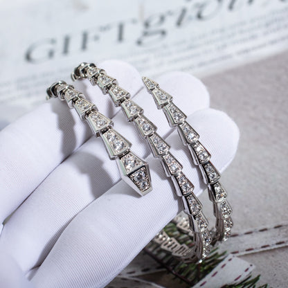 [Polaidi Jewelry]SERPENTI BRACELET SILVER DIAMOND DOUBLE ROW