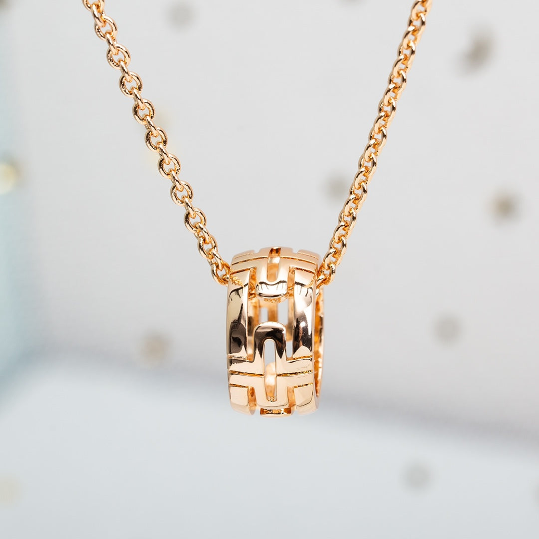 [Polaidi Jewelry]PARENTESI NECKLACE PINK GOLD