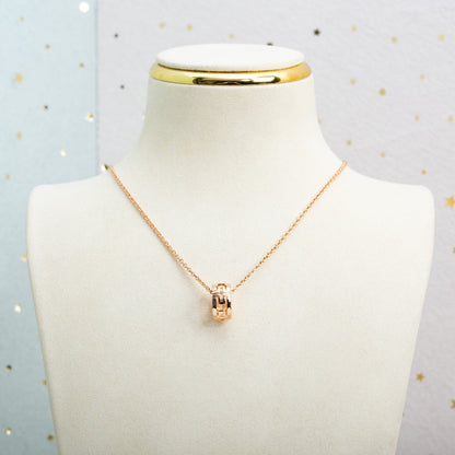 [Polaidi Jewelry]PARENTESI NECKLACE PINK GOLD