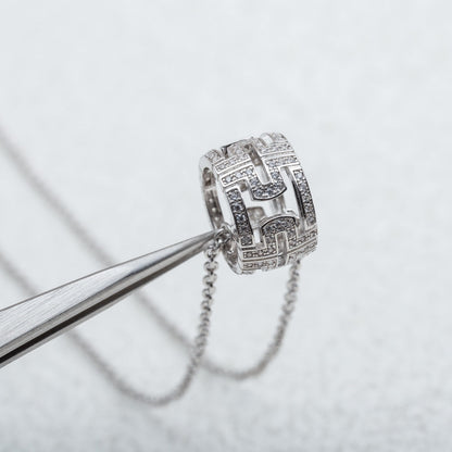 [Polaidi Jewelry]PARENTESI NECKLACE SILVER DIAMOND