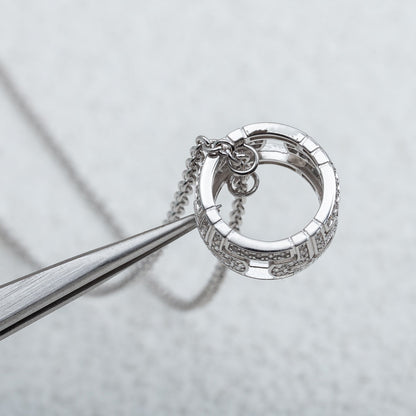 [Polaidi Jewelry]PARENTESI NECKLACE SILVER DIAMOND