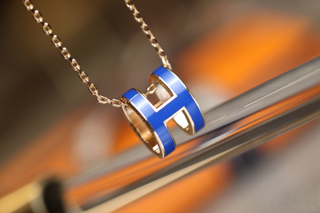 [Polaidi Jewelry]POP H PEDANT PINK GOLD