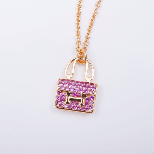 [：Polaidi Jewelry]CONSTANCE PEDANT PURPLE DIAMOND NECKLACE