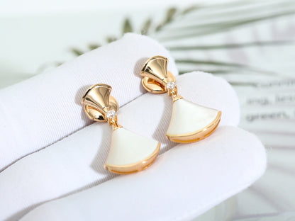 [Polaidi Jewelry]DREAM MOP PINK GOLD EARRINGS