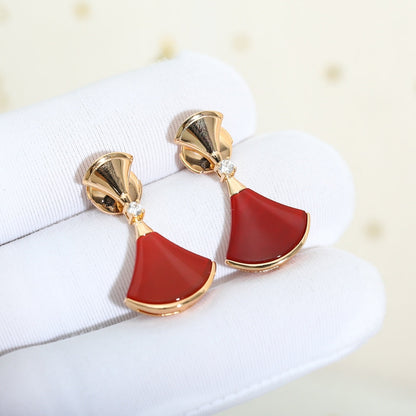 [Polaidi Jewelry]DREAM Carnelian PINK GOLD EARRINGS