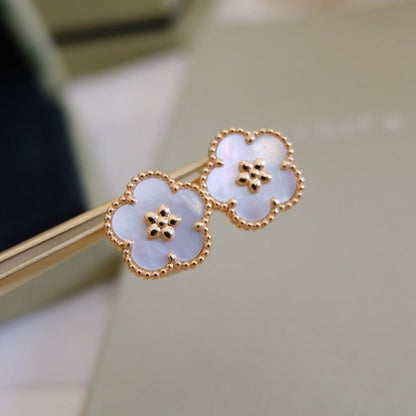 [Polaidi Jewelry]LUCKY WHITE MOP EARRINGS