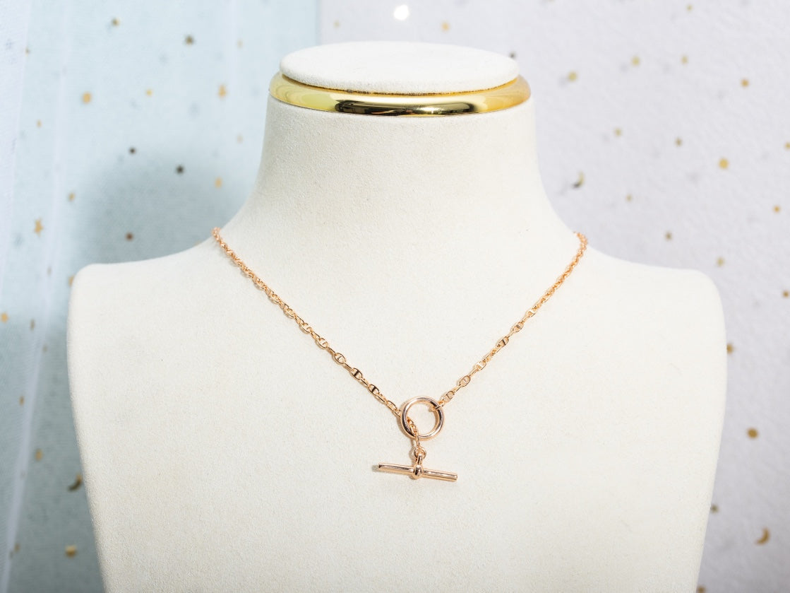 [Polaidi Jewelry]ECHAPPEE NECKLACE PINK GOLD