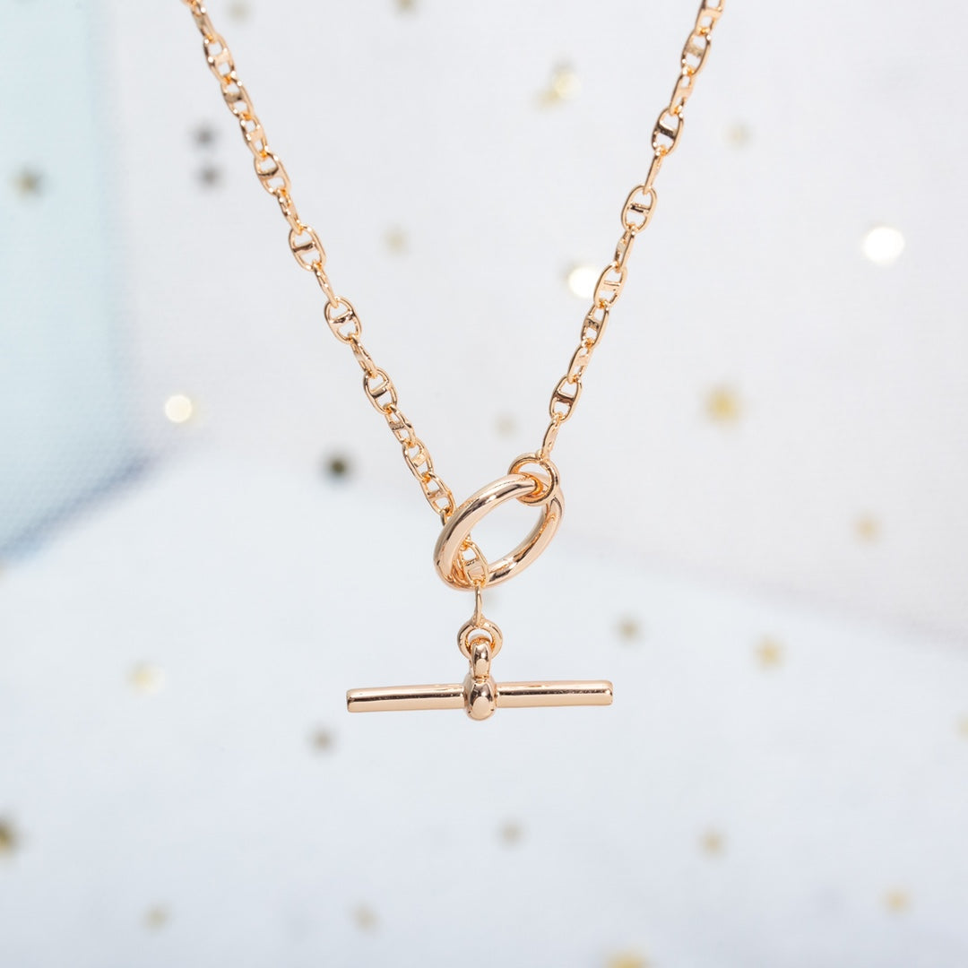 [：Polaidi Jewelry]ECHAPPEE NECKLACE PINK GOLD