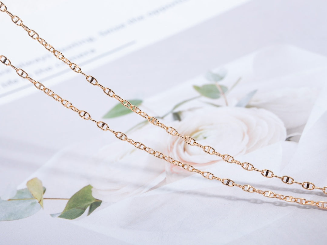 [：Polaidi Jewelry]ECHAPPEE NECKLACE PINK GOLD