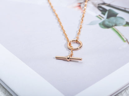 [：Polaidi Jewelry]ECHAPPEE NECKLACE PINK GOLD