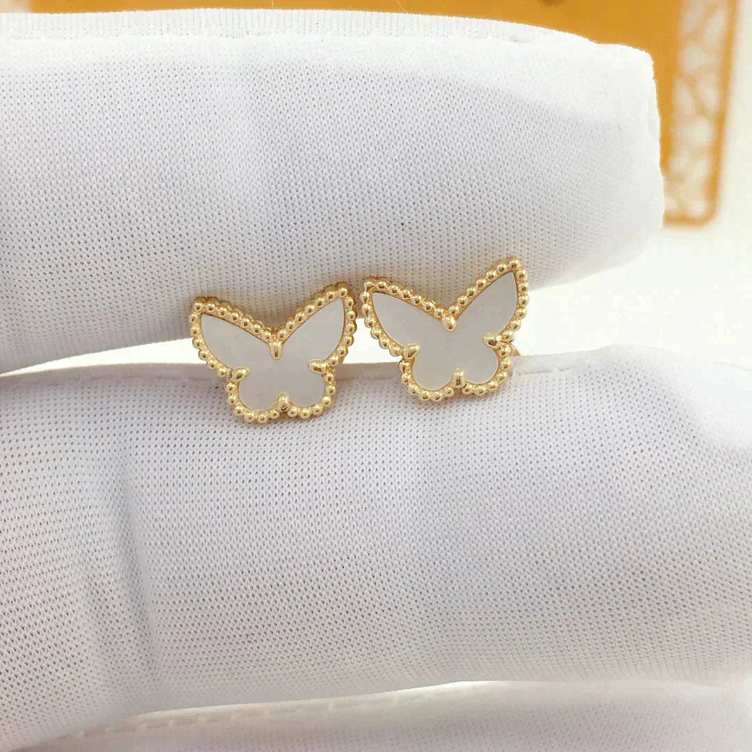 [：Polaidi Jewelry]SWEET BUTTERFLY MOP EARSTUDS