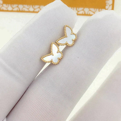 [：Polaidi Jewelry]SWEET BUTTERFLY MOP EARSTUDS