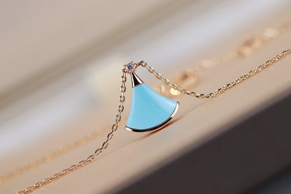 [Polaidi Jewelry]DREAM NECKLACE TURQUOISE PINK GOLD