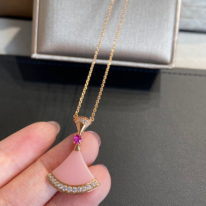 [Polaidi Jewelry]DREAM NECKLACE PINK OPAL