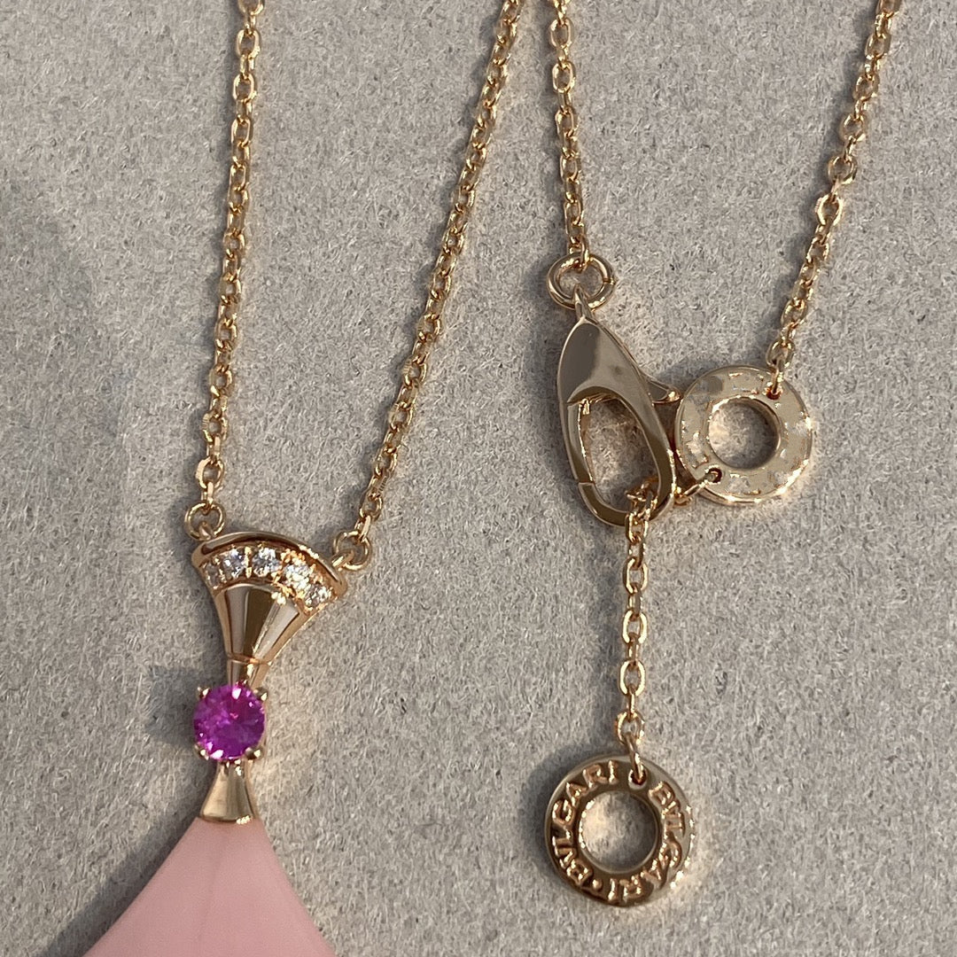 [Polaidi Jewelry]DREAM NECKLACE PINK OPAL