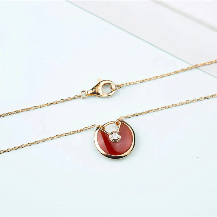 [Polaidi Jewelry]AMULETTE GOLD CARNELIAN ONYX NECKLACE