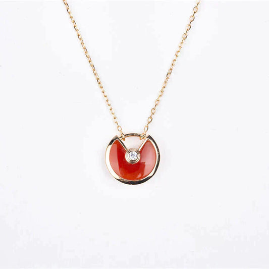 [Polaidi Jewelry]AMULETTE GOLD CARNELIAN ONYX NECKLACE