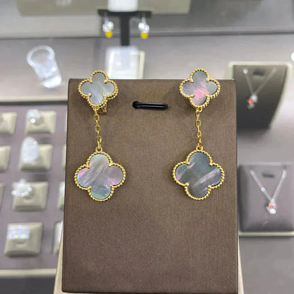 [Polaidi Jewelry]CLOVER 2 MOTIFS  EARRINGS (MULTIPLE CHOICESC