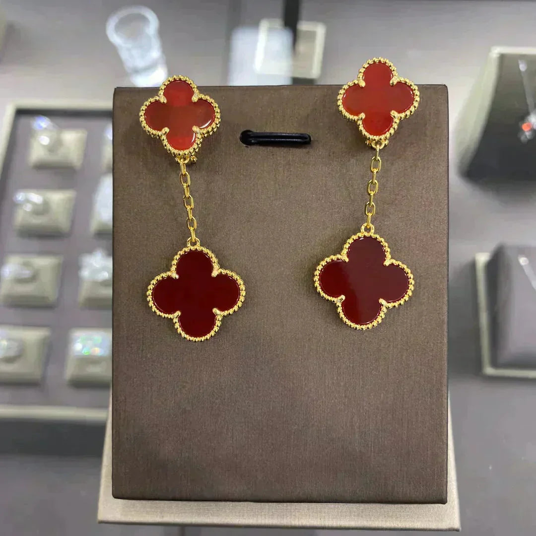 [：Polaidi Jewelry]CLOVER 2 MOTIFS  EARRINGS (MULTIPLE CHOICESC