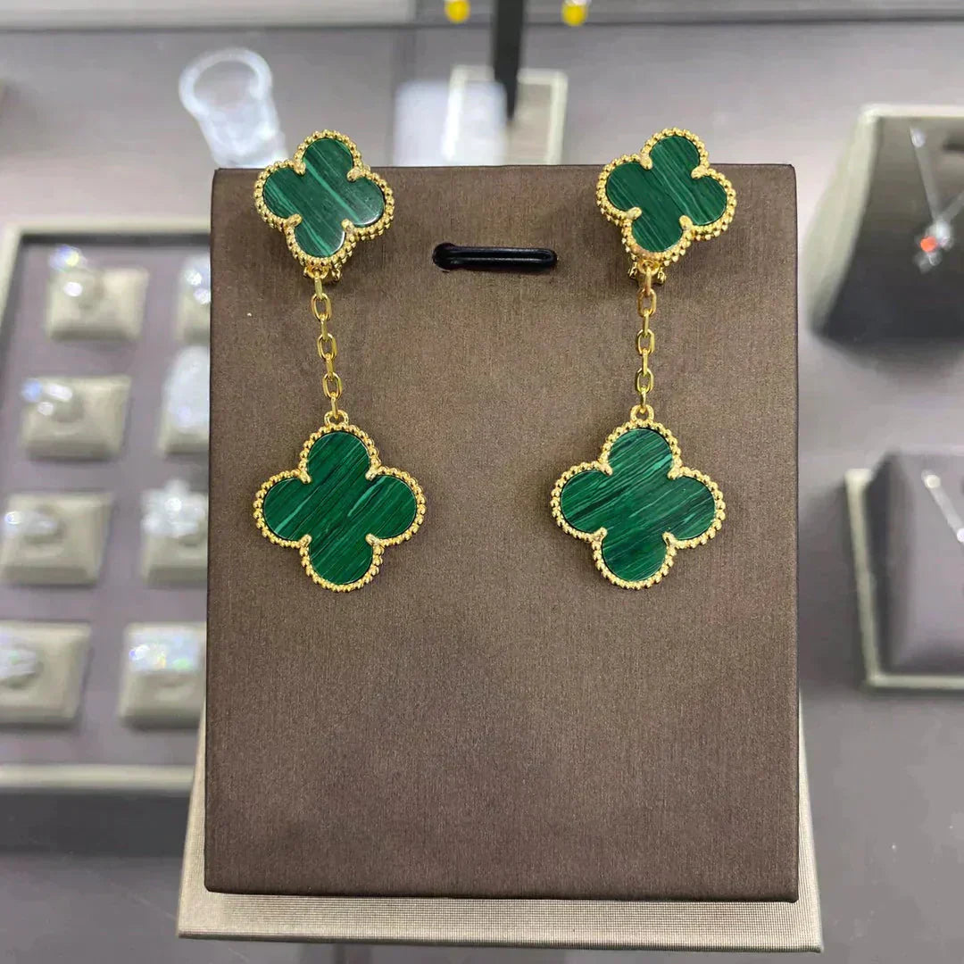 [Polaidi Jewelry]CLOVER 2 MOTIFS  EARRINGS (MULTIPLE CHOICESC
