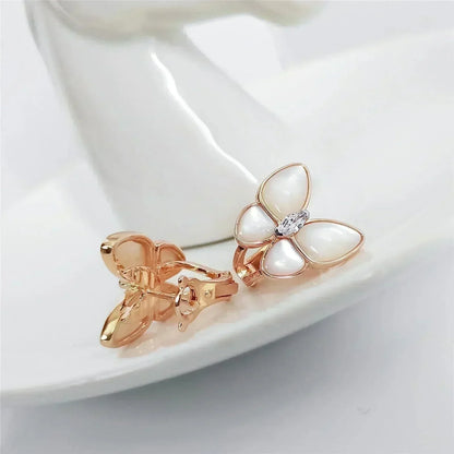 [：Polaidi Jewelry]BUTTERFLY MOP DIAMOND EARRINGS