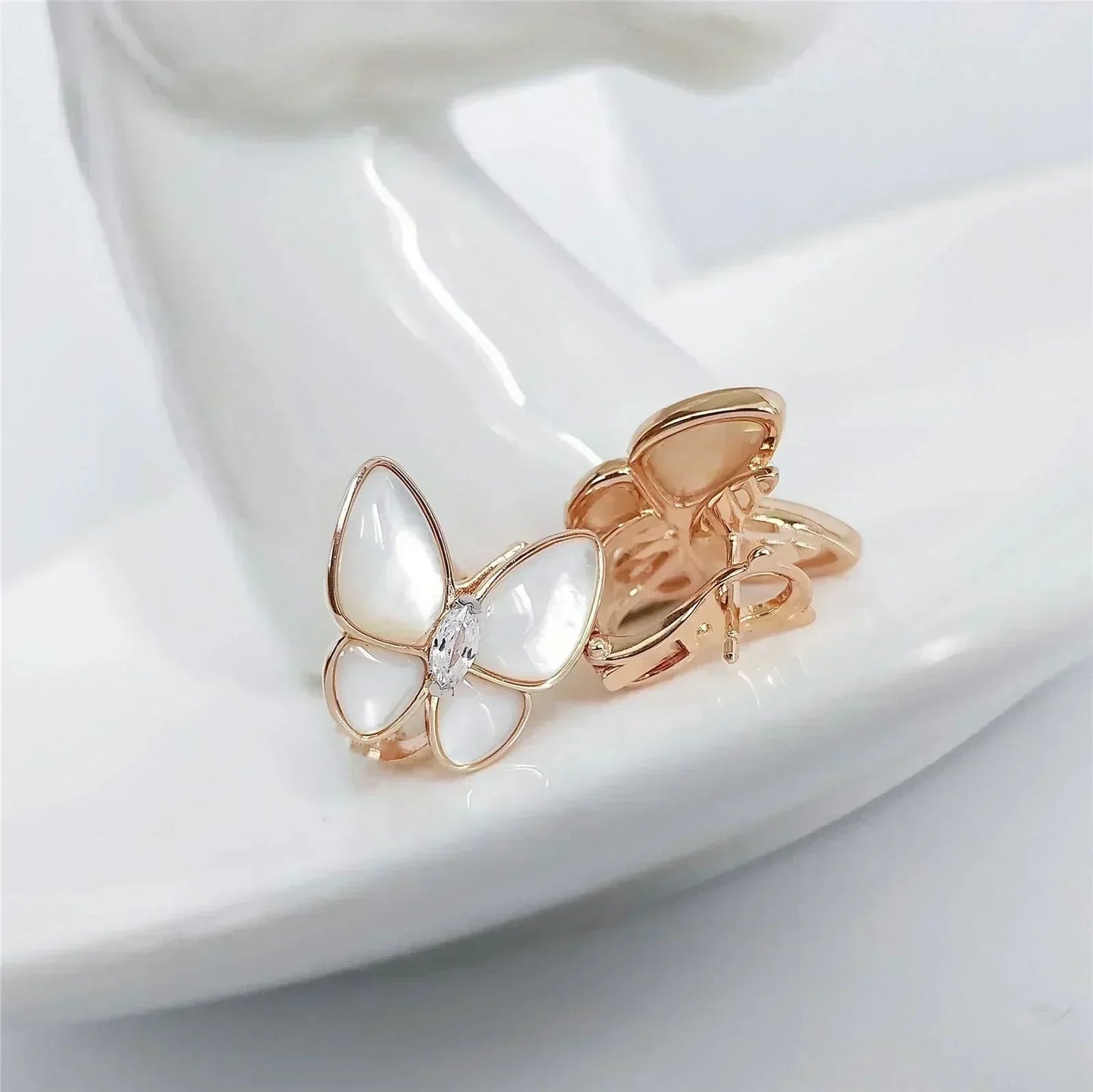 [Polaidi Jewelry]BUTTERFLY MOP DIAMOND EARRINGS