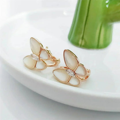 [Polaidi Jewelry]BUTTERFLY MOP DIAMOND EARRINGS