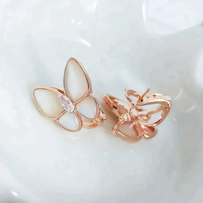 [Polaidi Jewelry]BUTTERFLY MOP DIAMOND EARRINGS