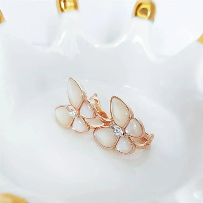 [：Polaidi Jewelry]BUTTERFLY MOP DIAMOND EARRINGS