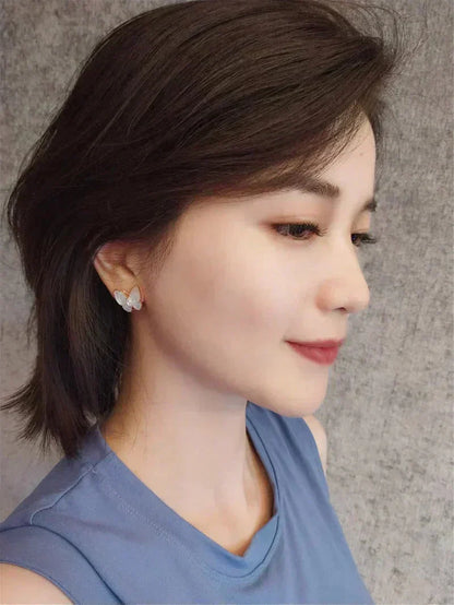[：Polaidi Jewelry]BUTTERFLY MOP DIAMOND EARRINGS