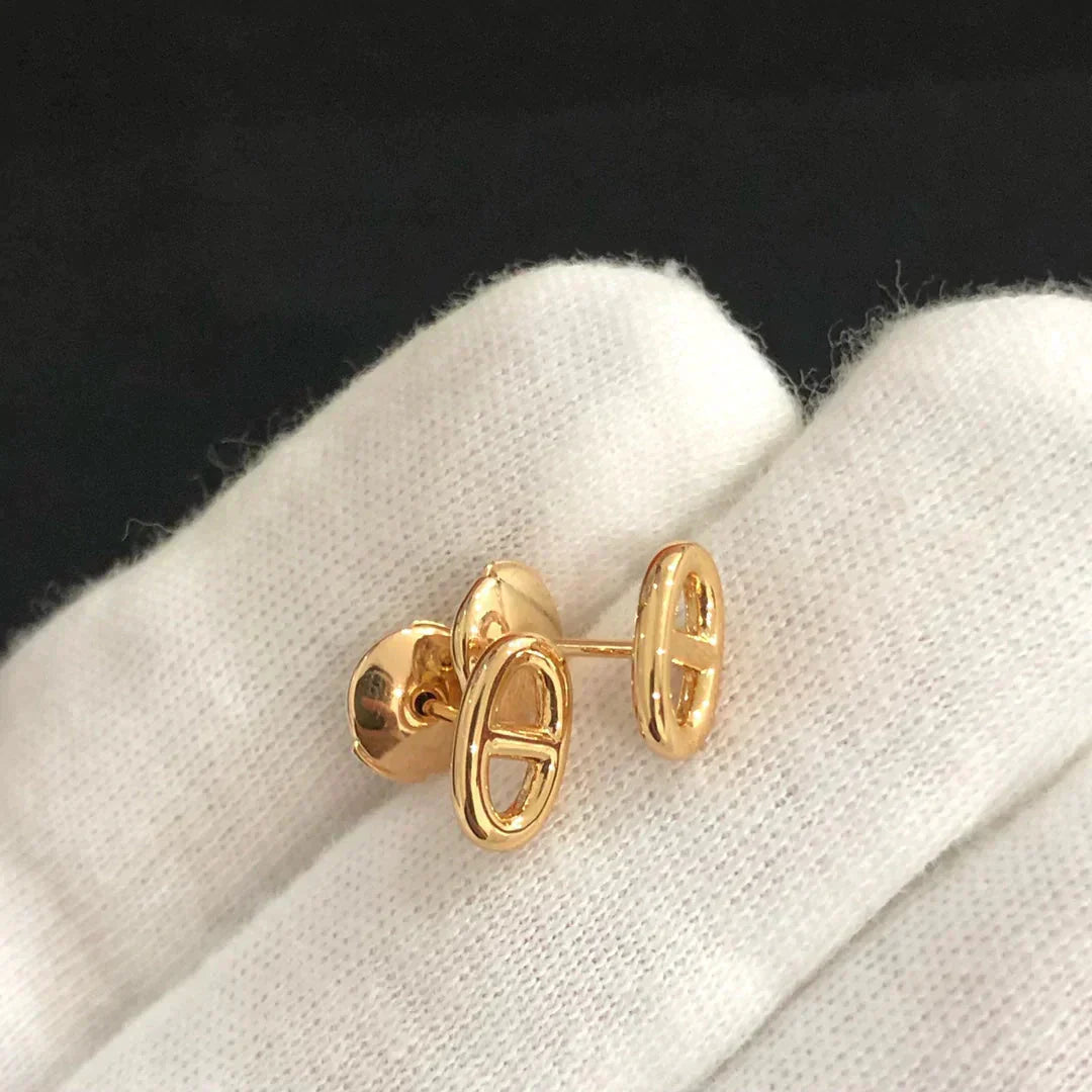 [Polaidi Jewelry]CHAINE SMALL EARRINGS GOLD AND SILVER