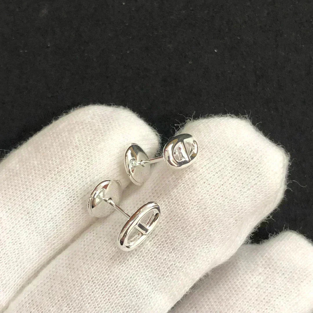 [Polaidi Jewelry]CHAINE SMALL EARRINGS GOLD AND SILVER