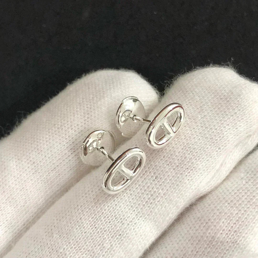 [Polaidi Jewelry]CHAINE SMALL EARRINGS GOLD AND SILVER