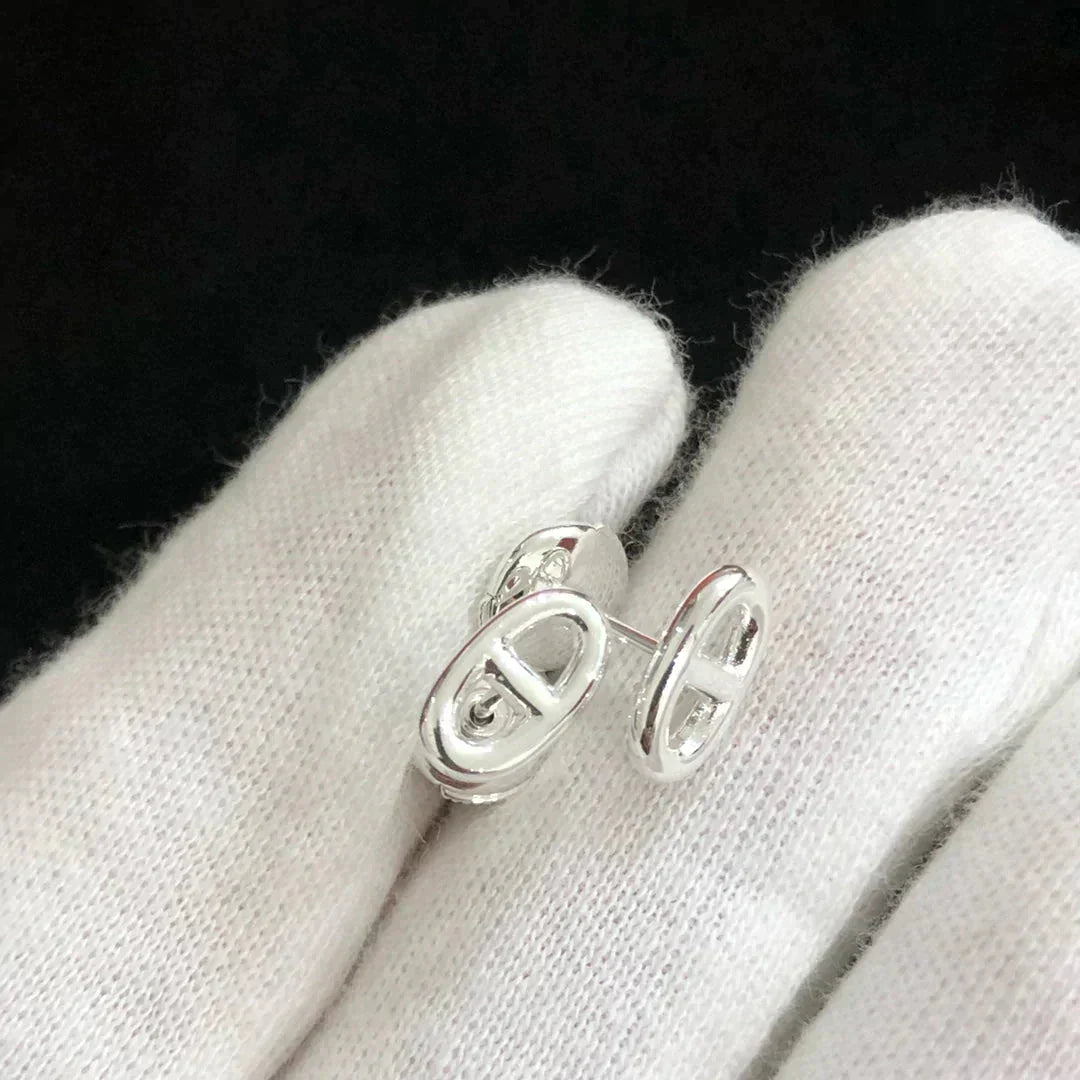 [Polaidi Jewelry]CHAINE SMALL EARRINGS GOLD AND SILVER