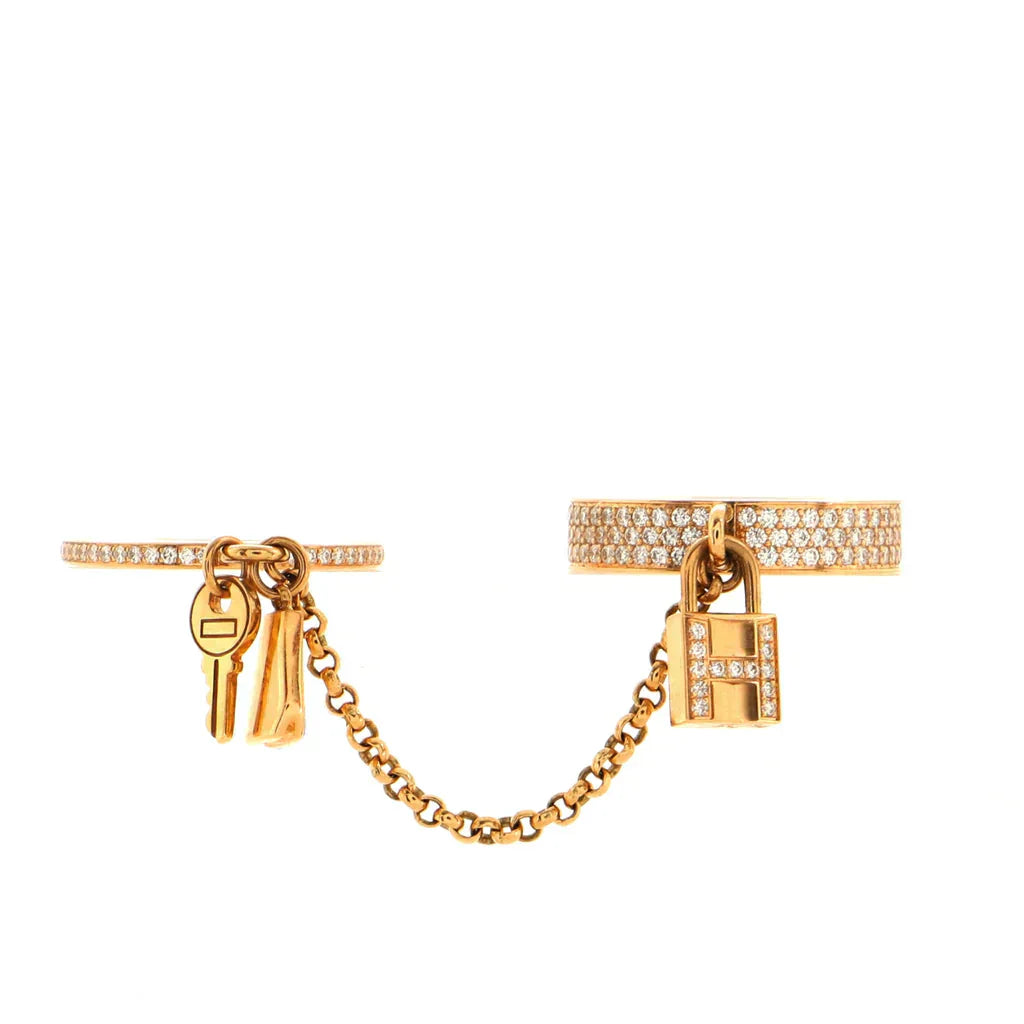 [Polaidi Jewelry]HM KELLY CLOCHETTE DOUBLE RING IN  WITH DIAMONDS