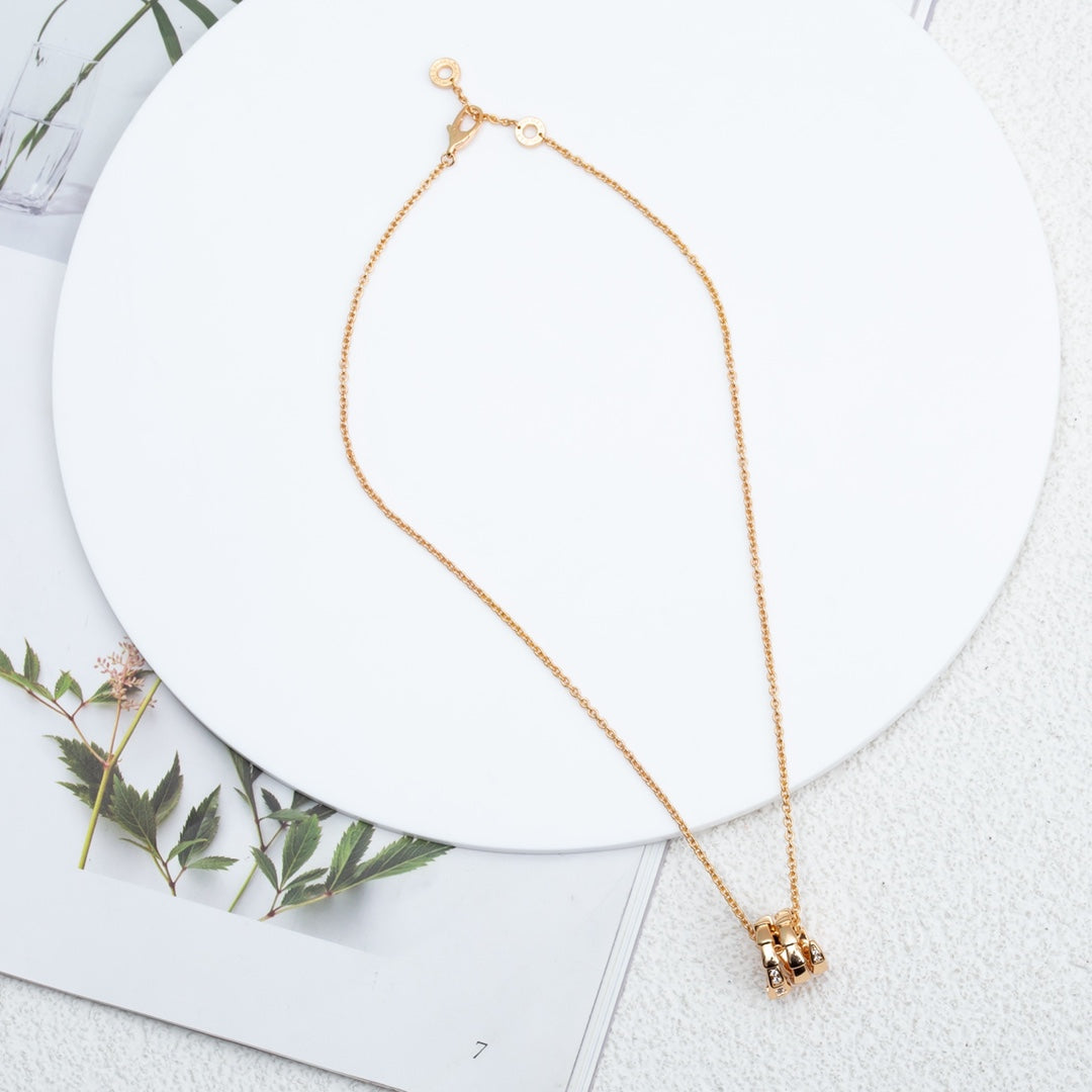 [Polaidi Jewelry]SERPENTI PINK GOLD NECKLACE DIAMOND