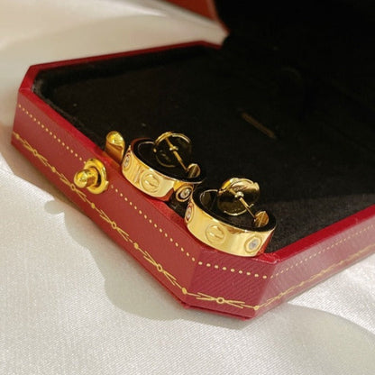 [Polaidi Jewelry]LOVE EARRINGS 5.7MM 2 DIAMONDS
