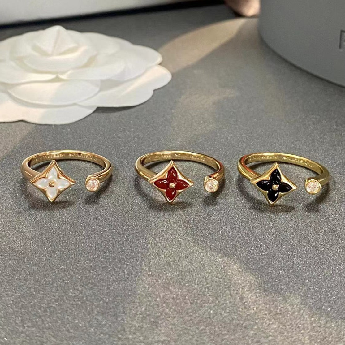 [Polaidi Jewelry]STAR 1 DIAMOND OPEN RING