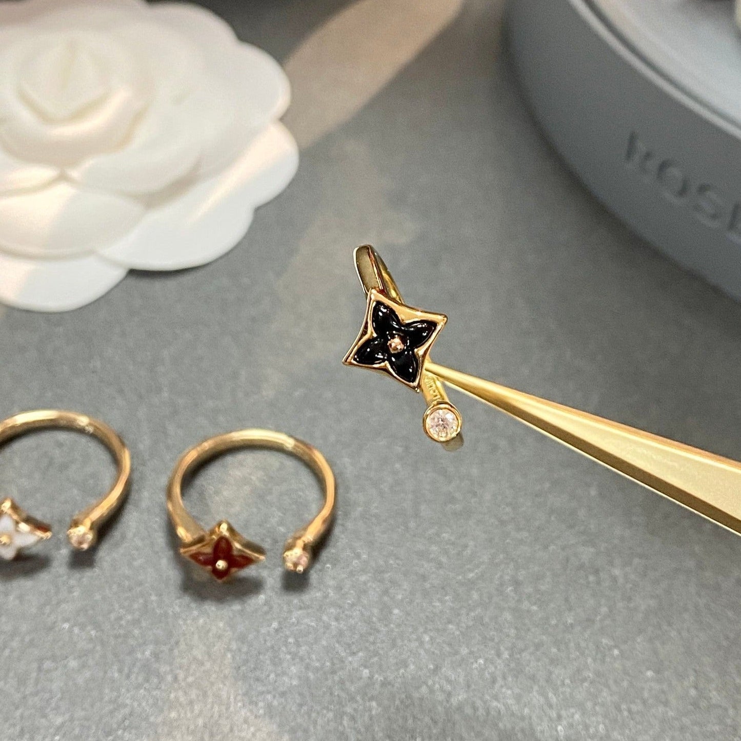 [：Polaidi Jewelry]STAR 1 DIAMOND OPEN RING