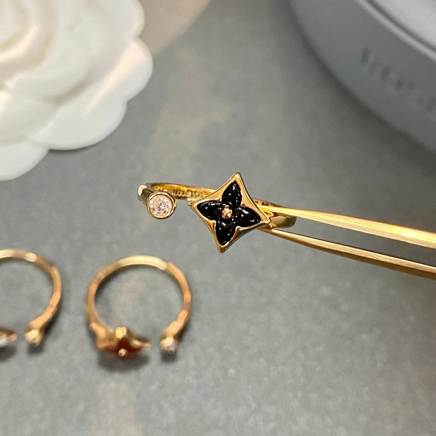 [Polaidi Jewelry]STAR 1 DIAMOND OPEN RING