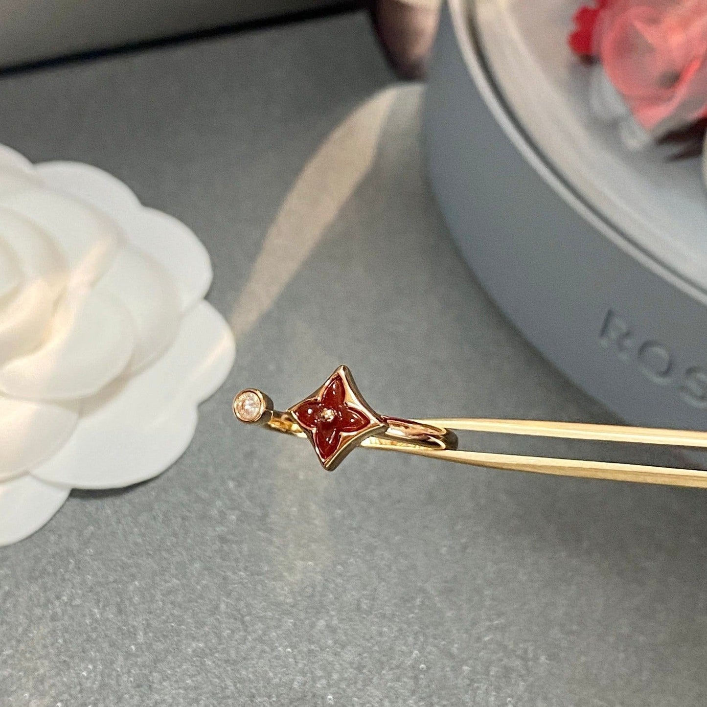 [：Polaidi Jewelry]STAR 1 DIAMOND OPEN RING