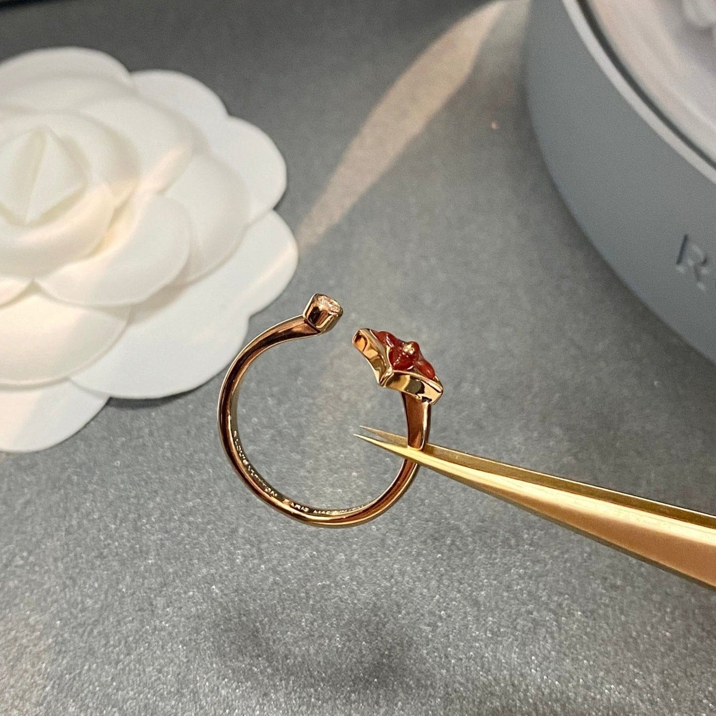 [：Polaidi Jewelry]STAR 1 DIAMOND OPEN RING