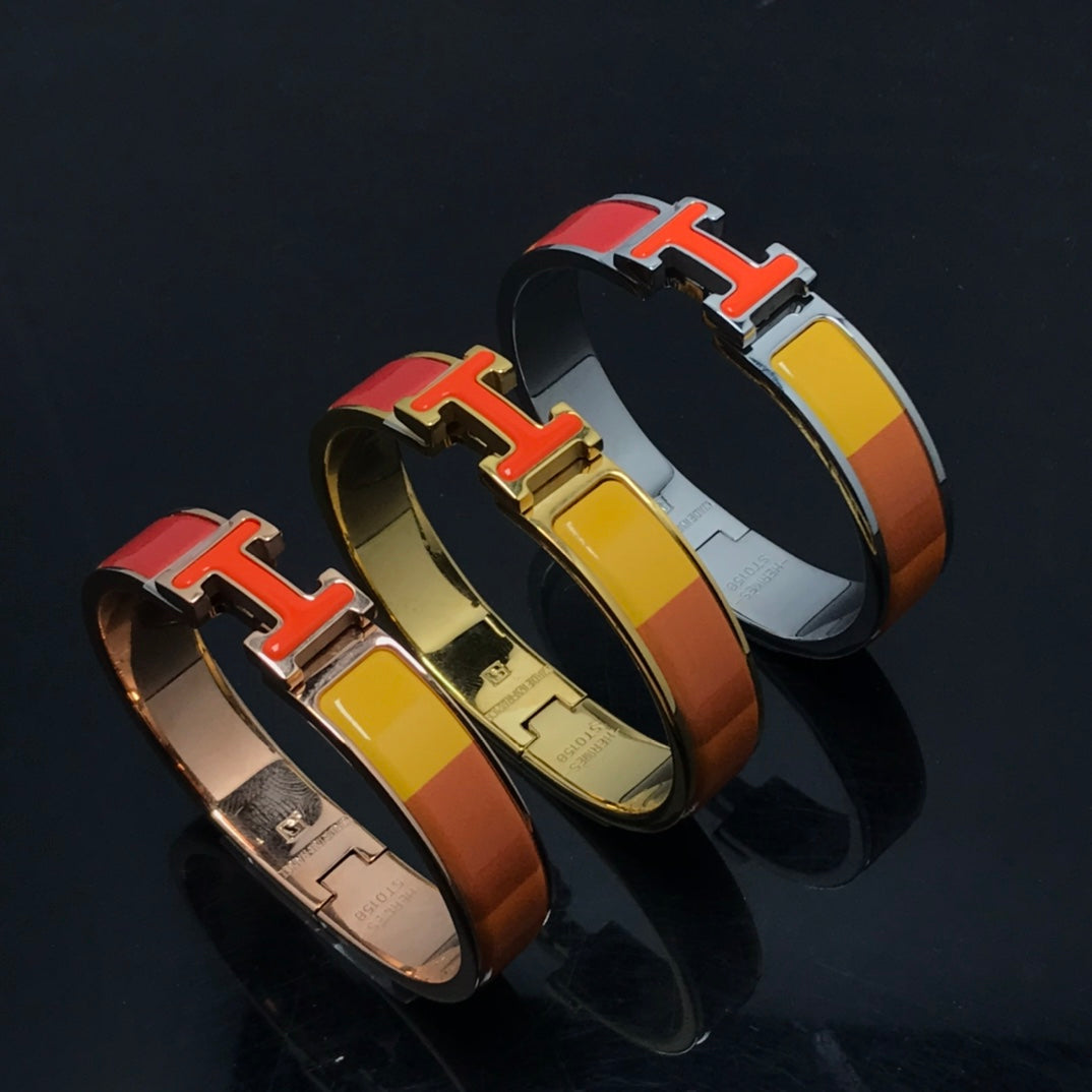 [Polaidi Jewelry]H BRACELET ORANGE RAINBOW CERAMIC