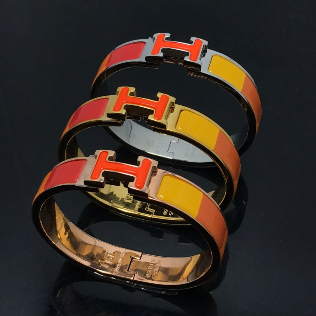[：Polaidi Jewelry]H BRACELET ORANGE RAINBOW CERAMIC