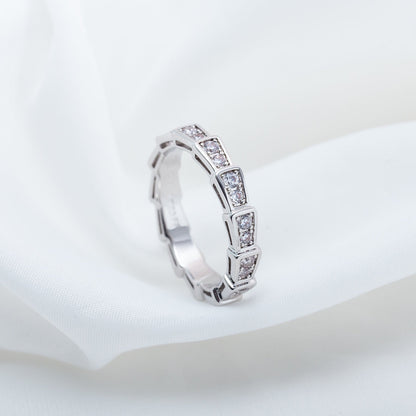 [Polaidi Jewelry]SERPENTI RING SILVER DIAMOND PAVED 3MM