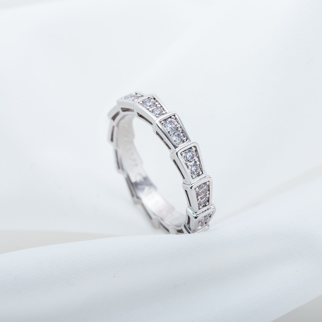 [Polaidi Jewelry]SERPENTI RING SILVER DIAMOND PAVED 3MM