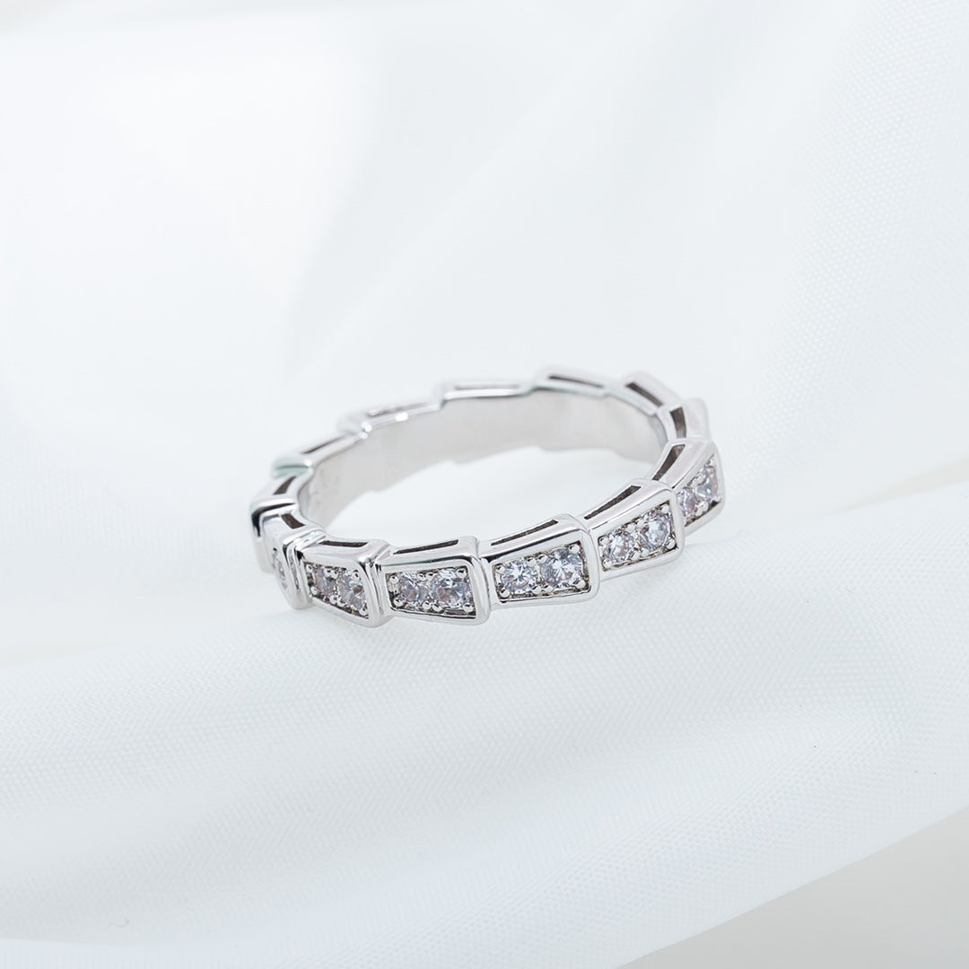 [Polaidi Jewelry]SERPENTI RING SILVER DIAMOND PAVED 3MM