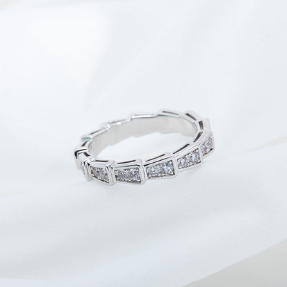 [Polaidi Jewelry]SERPENTI RING SILVER DIAMOND PAVED 3MM