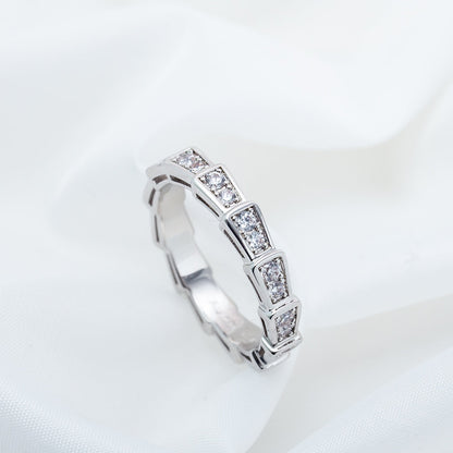 [Polaidi Jewelry]SERPENTI RING SILVER DIAMOND PAVED 3MM
