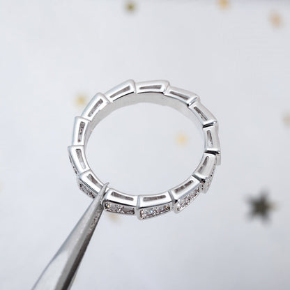 [Polaidi Jewelry]SERPENTI RING SILVER DIAMOND PAVED 3MM